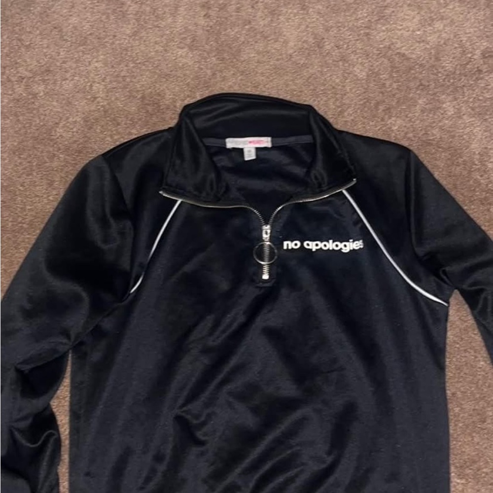 Girls no apologies Black Jacket Sz med